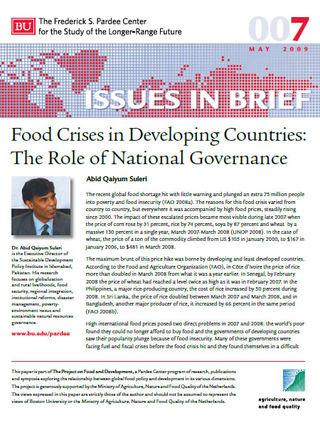 Pardee Center-Food and Sustainable Development
